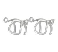 AOOOWER 1 Pair Green Eyed Cats Ear Clip Fashionable Ear Jewelry Comfortable Earrings Nonslip Ear Accessories Alloy