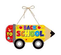 AOOOWER 1PC/2Pcs Welcome Back To School Door Hangings Paper Classroom Entrance Decoration For First Day Party Supplies