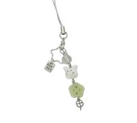 AOOOWER 2Pcs Four Leaf Phone Chain Stylish Bag Pendant Multifuntional Phone Accessory Fashion Phone Lanyard for Everyday
