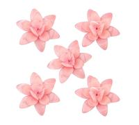 AOOOWER 5pcs Jewelry Components Water Lilys Flower/Leaf Ornament Handmade Resin Craft Materials for Jewelry Making, 4.68x3.12in, Resin, no gemstone