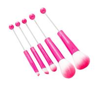 AOOOWER 5pcs/set Makeup Brushes Metal Handle Beaded Makeup Brush with Soft Bristles for Makeup Brush Eye Makeup