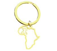 AOOOWER African Berber Pendant Keychain Gold/Silver Color Key Chain Ethnic Key Rings Accessory for Culture