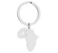 AOOOWER African Berber Pendant Keychain Gold/Silver Color Key Chain Ethnic Key Rings Accessory for Culture