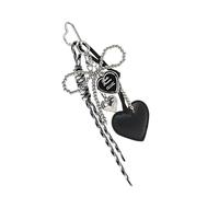 AOOOWER Bowknot and Heart Charm Keychain for Bags and Accessories Stylish Backpack Pendant Fashionable Braided Lanyard