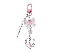 AOOOWER Bowknot Heart Pendant Phone Hanging Rope Phone Chain Strap Bag Decoration Lanyard Keychain