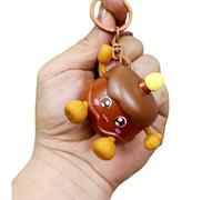AOOOWER Cartoon Cake Keychain with Lights and Sounds Food Shaped Backpack Pendant Bag Jewelry Handmade Birthday