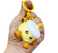 AOOOWER Cartoon Cake Keychain with Lights and Sounds Food Shaped Backpack Pendant Bag Jewelry Handmade Birthday