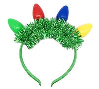 AOOOWER Christmas LED Light Up Headband Flashing Headpiece Glow Hair Accessory Party Supplies for Women Girl Kids Christmas Led Light Bulb Glow for Girls Women Kids Teens Adults Party