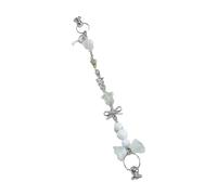 AOOOWER Colorful Fish Star Alloy Phone Charm Keychain Handmade Beaded Keyring Lightweight Accessory for Trendy
