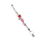 AOOOWER Colorful Fish Star Alloy Phone Charm Keychain Handmade Beaded Keyring Lightweight Accessory for Trendy