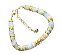 AOOOWER Colorful Natural Stone Beads Handmade Bracelet Bangle Waterproof Bohemia Beaded Wristchain Jewelry