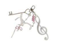 AOOOWER Creative Sisterhood Flower Keychain Friendship Key Chain Stainless Steel Polished Keyring Pendant Unique