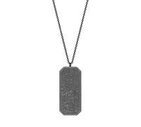 AOOOWER Elegant Arabic Calligraphy Necklace with Ayatul Kursi Pendant Stainless Steel Clavicle Chain Jewelry for Man