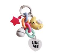 AOOOWER Elegant Keychain Moon Clouds Star Bells Heart Key Rings for Women and Girls Handbag Decoration Phone Chain