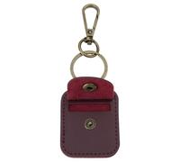 AOOOWER Elegant Leather Rings Holder Keychain Practical Leather Keychain with Pouches Essential Accessory for Active