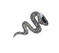 AOOOWER Elegant Rhinestones Eyed Snake Brooch Lapel Pin Jewelry for Fashion Forward Individuals Seeking Unique