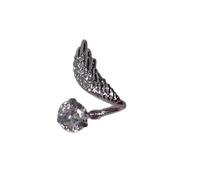 AOOOWER Elegant Wing Alloy Ear Bone Nails with Rhinestones Stone Cartilage Studs Earring for Women Fashion Jewelry