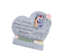 AOOOWER Engraved Word Pet Memorial Headstones Resin Grave Marker Dog Cats Tombstones Remembrances Monuments For Pet Loss Memorial
