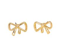 AOOOWER Fashionable Cutout Bowknot Earrings Simple Butterfly Knots Earrings Delicate Hollow out Bow Earwear Jewelry