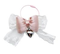 AOOOWER Fashionable Elegant Lace Bowknot Love Heart Charm Keychain Craft Supplies for Women's Fashion Accessories Daily