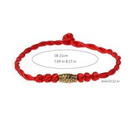 AOOOWER Handmade Chinese Feng Shui Lucky Red String Bracelets Chinese New Year Red Rope Jewelry for Men Women