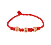 AOOOWER Handmade Chinese Feng Shui Lucky Red String Bracelets New Year Red Rope Jewelry for Men Women