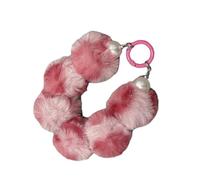 AOOOWER Leopard Print Plush Wristlet Keychain Key Ornament Soft & Lightweight Keyring Pendant for Fashionable Women