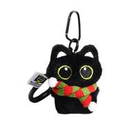 AOOOWER Lovely Black Cat Plush Keychain Adorable Animal Coin Purse Accessory Unique Hanging Pendant for Women