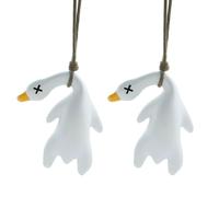 AOOOWER Pack of 2 Color Changing Roast Duck Ornament Small Hanging Pendant Texture for Home and Car Interior