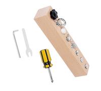 AOOOWER Portable Wood Metal Building Blocks Educational Screw Toy For Preschool Fine Motor Skills Practice Ages 3-6 Portable STEM Construction