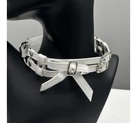 AOOOWER Punk Girl Leopard Print Adjustable Chokers for Women and Girls with Round Metal Pendant Necklace Vintage Styles
