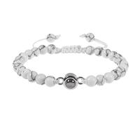AOOOWER Romance Projection Bracelet Featuring 100 Languages Crystals Mattes Stone Designs for Couples and Special