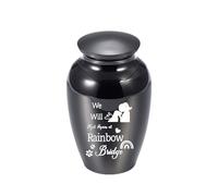 AOOOWER Small Memorial Urns For Cats Dog Ashes Box Electroplate Dog Cremation Urns With Memory Word Ashes Container Souvenir