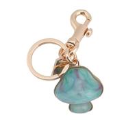 AOOOWER Strudy Beaded Bowknot Keyrings with Furry Sphere 3D Heart Racket Keychain for Tennis and Badminton