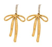 AOOOWER Stylish Bowknot Dangle Earrings Elegant Earrings Delicate Ear Adornments Unique Ear Drop Ear Jewelry for Daily