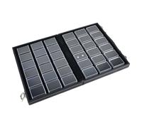 AOOOWER Stylish Rectangular Acrylic Jewelry Box with Leather Handle Compact for Displaying Accessories On-The-Go Clear Jewelry Display Box