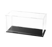 AOOOWER Transparent Acrylic for Protection Box Display Storage for Case for Collectable Model Car Figure for Doll Boutique Store Acrylic Black Base