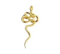 AOOOWER Unique Gold Snake Brooch Symbolizing Strength and Elegant Fashionable Accessory for Parties or Business