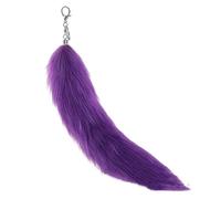 AOOOWER Unique Key Charm Colorful Pendant Animal Tail Pendant Key Ornament Bag Pendant Colorful Keyrings for Fashion, 40cm, Plush, no gemstone