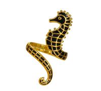 AOOOWER Unique Oil Drop Designs Seahorse Rings Adornment for Fashion Enthusiasts and Art Lovers Seeking Individual
