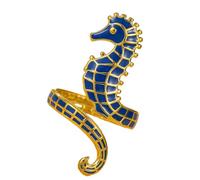 AOOOWER Unique Oil Drop Designs Seahorse Rings Adornment for Fashion Enthusiasts and Art Lovers Seeking Individual
