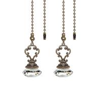 AOOOWER Vintaged Bronze Crystal Pendant Necklace Car Trim Ceiling Fan Chain Extender Elegant Pendants Multifunction