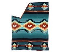 Aoopistc Southwest Native Tribal American Throw Blanket for Kid Teen Adult, Navajo Aztec Geometric Print Blanket Lightweight Cozy Blankets Warm Sofa/Couch/Bed/Chair Flannel Blankets, Green