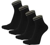 AOOPOO 4 Pairs Womens Toe Socks Soft Stretchy Toe Topper Socks Casual Breathable Five Finger Crew Socks Cotton Seamless Anti Slip No Show Socks Ladies Elastic Athletic Sport Socks Size 4-8