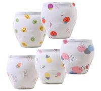 AOOPOO 5 PCS Potty Training Pants Underwear, 100% Cotton Leakproof Reusable Underwear, Absorbent Toddler Washable Toilet Training Pants for Boys Girls 0-24 Months