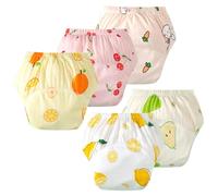 AOOPOO 5PCS Potty Training Underwear, Leakproof Reusable Toilet Ants for Boys & Girls, Soft 100% Cotton Absorbent Training Pant, Waterproof & Breathable