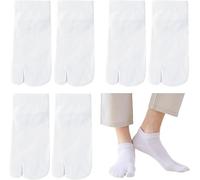 AOOPOO 8 Pairs Tabi Flip Flop Socks for Men Geta Cotton Men's Low Cut Non Slip Ankle Sock Casual Japanese Split Toe Tabi japanese Socks Elastic for Men, Multicolour
