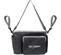 AOOPOO Baby Pushchair Organiser, Insulated Cup Holder, Durable Fabric, Adjustable Shoulder Strap, Large Capacity for Baby Essentials, Compact Design Fits Any Buggy Handlebar, Waterproof