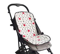 AOOPOO Baby Pushchair Seat Liner Stroller Seat Cushion Car Seat Insert Pad Soft Cotton Pram Padding Universal Reversible For Buggy Baby High Chair Washable Adjustable All-Seasons 78x36cm (White heart)