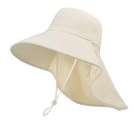 AOOPOO Baseball Cap with Neck Protection Anti-UV UPF 50+ Sun Protection Wide Brim Hat Outdoor Women's Sun Hat for Outdoor Hiking Beige